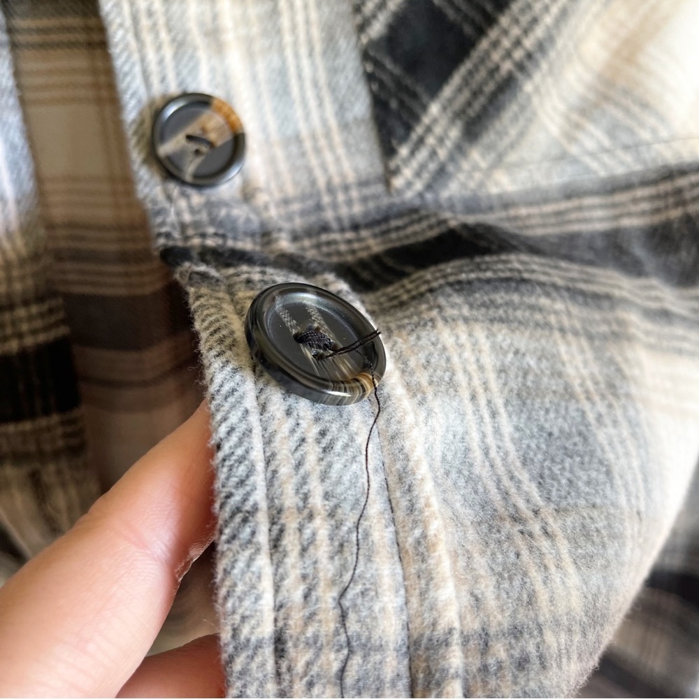 Steve Madden Plaid Button Down Shacket - Picture 8 of 8